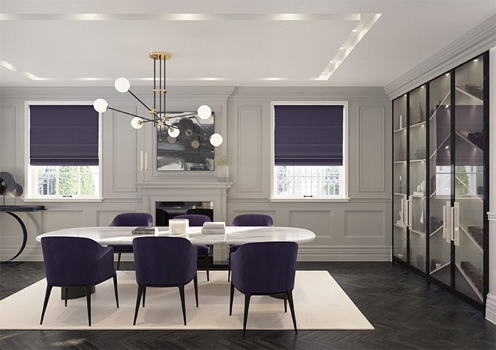 Kyoto Faux Silk, Berry - Roman Blind - Image 8